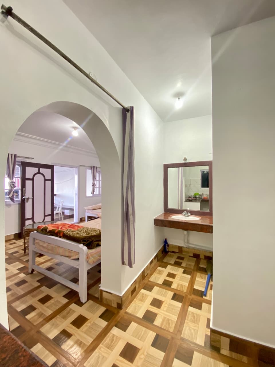 Suite — vanity and arch view