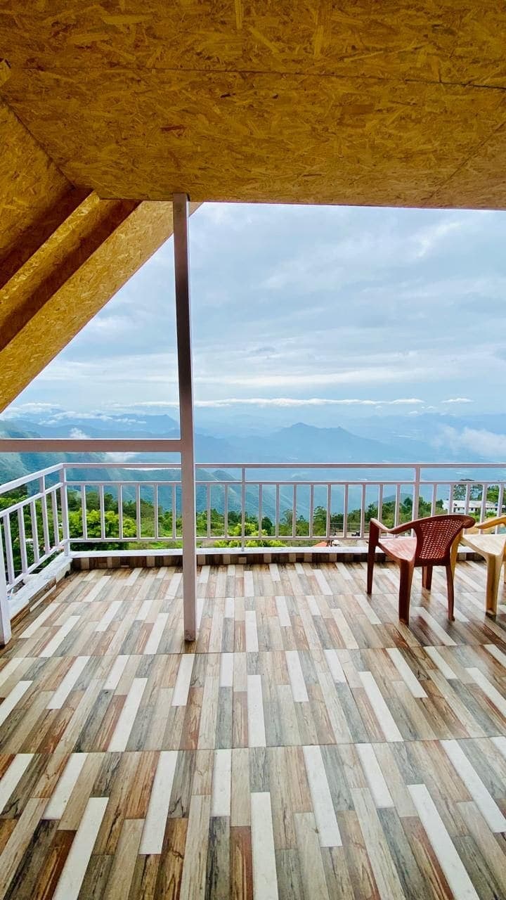 Wooden A-Shaped Cabin exterior